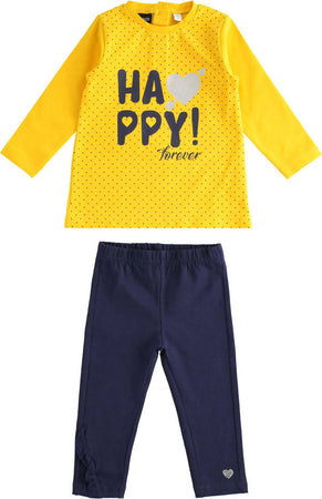 Completo in Jersey Con Maglietta Micro Pois E Leggings per Bambina Sarabanda 1041372500 Colore Giallo-1446 Prima infanzia/Abbigliamento e scarpine/Abbigliamento/Bambina 0-24/Completini e coordinati/Completi due pezzi con pantalone Sanitaria Gioia del Bimbo - Villa San Giovanni, Commerciovirtuoso.it