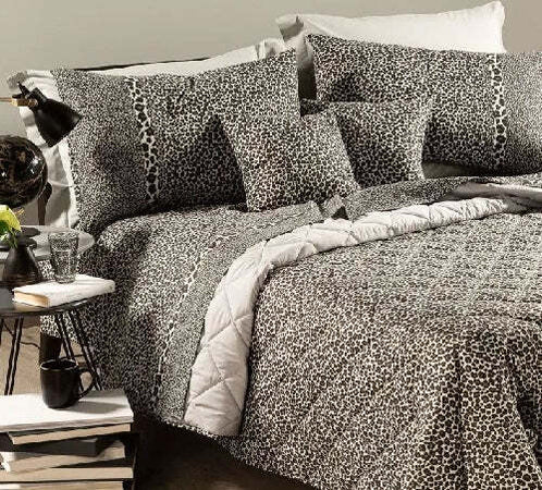 Completo-lenzuola-matrimoniale-Caleffi-art.Leopard-colore-grigio