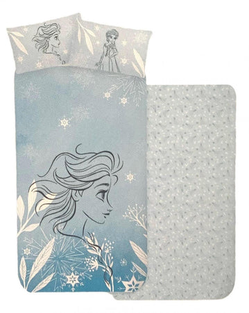 Completo lenzuola singolo Frozen ghiaccio 100% cotone