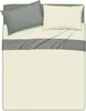 Completo Letto Lenzuola Bicolor In 100% Cotone Made In Italy Beige/grigio Fumo Casa e cucina/Tessili per la casa/Biancheria da letto/Lenzuola e federe/Lenzuola Novilunio - Sesto San Giovanni, Commerciovirtuoso.it