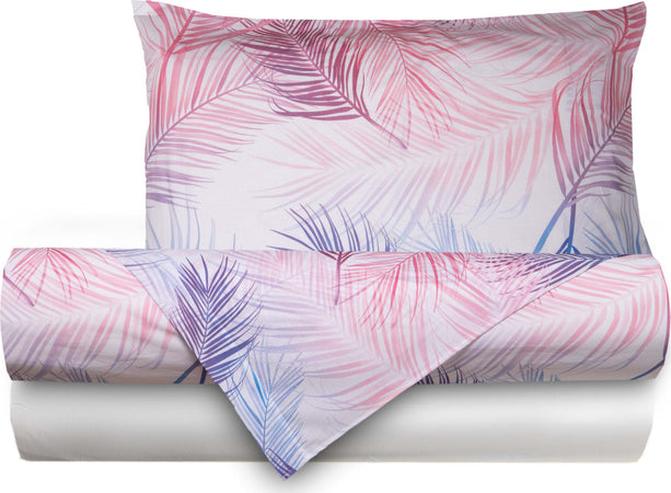 Completo Letto Lenzuola Federe Bifaccia Double Face Stampa Digitale In Cotone Made In Italy Felci Multicolor Casa e cucina/Tessili per la casa/Biancheria da letto/Lenzuola e federe/Lenzuola Novilunio - Sesto San Giovanni, Commerciovirtuoso.it