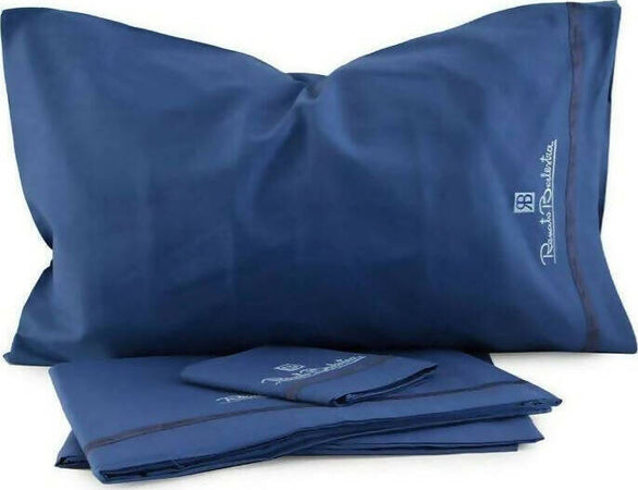 Completo letto matrimoniale renato balestra in puro cotone tinta unita banda ricamata e logo originale certificato di garanzia e qualità Casa e cucina/Tessili per la casa/Biancheria per la cameretta/Lenzuola e federe/Set di lenzuola e federe Puleo Casa - Palermo, Commerciovirtuoso.it