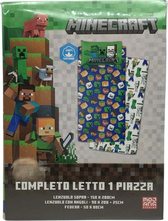 Completo-letto-singolo-Minecraft-in-cotone