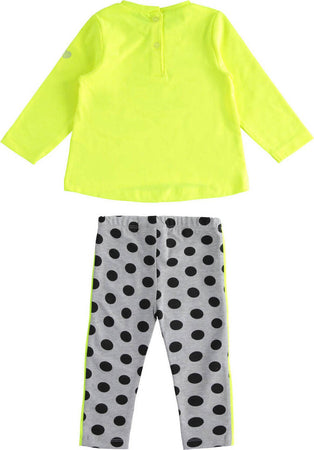 Completo Maglietta Con Orsacchiotto Glitter E Leggings a Pois per Bambina Sarabanda 1041372100 Giallo Fluo-1499 Prima infanzia/Abbigliamento e scarpine/Abbigliamento/Bambina 0-24/Completini e coordinati/Completi due pezzi con pantalone Sanitaria Gioia del Bimbo - Villa San Giovanni, Commerciovirtuoso.it