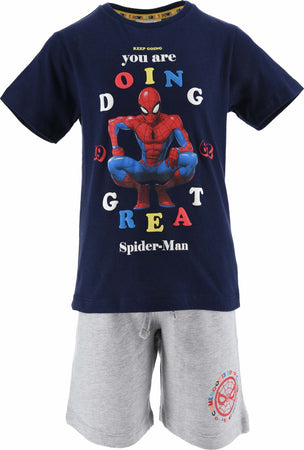 Completo Spiderman da 3 a 8 anni Estate Moda/Bambini e ragazzi/Abbigliamento/Completi e coordinati/Completi due pezzi con pantaloncino Store Kitty Fashion - Roma, Commerciovirtuoso.it