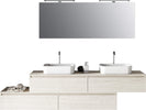 Composizione Mobile Bagno 225cm Sospesa Con Doppio Lavabo, Cassetti E Specchio Casa e cucina/Bagno/Mobili da bagno/Mobiletti con lavabo Shopbagno.it - Roma, Commerciovirtuoso.it