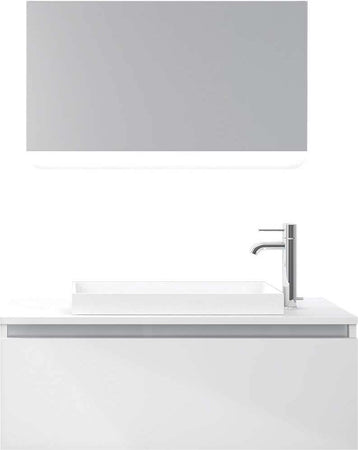 Composizione Mobile Bagno Sospesa 100cm Con Cassetto, Specchio a LED Integrato Casa e cucina/Bagno/Mobili da bagno/Mobiletti con lavabo Shopbagno.it - Roma, Commerciovirtuoso.it