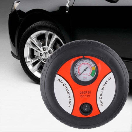 Compressore-D'aria-A-Forma-Di-Ruota-Gonfia-Velocemente-Pneumatici-Bici-Auto-Moto