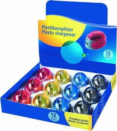 Confezione-12-Pezzi-Temperamatite-Coccinella-Colorato-Tempera-Matite-In-Plastica