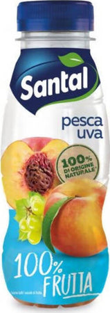 Confezione 12 pz Pesca Uva 100% Frutta 250 ml Santal fardello da 12 bottigliette succo Non solo caffè online - Albano Laziale, Commerciovirtuoso.it