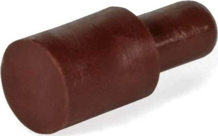 CONFEZIONE-16-PEZZI---MENSOLINE-REGGIPIANI-IN-NYLON---CON-PERNO-Ø5MM---COLORE-MARRONE