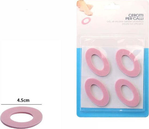 Confezione-4-Pz-Cerotti-Per-Calli-Protezione-Cura-Piedi-4.5cm-In-Silicone-53492a