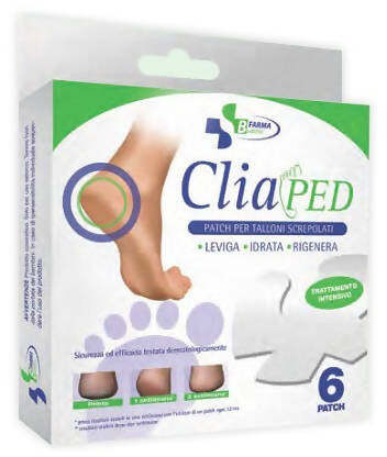 Confezione 6 Pz Cliaped Patch per Talloni Screpolati Leviga Idrata E Rigenera per Cute Ispessita Budetta Farma