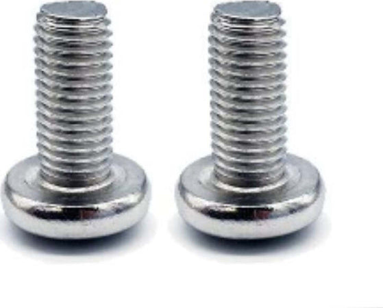 CONFEZIONE-DA-2-PEZZI---VITI-M6x25-CON-FISSAGGIO-A-SOFFITTO-PER-SUPPORTO-TUBI-ARMADIO---IN-ACCIAIO