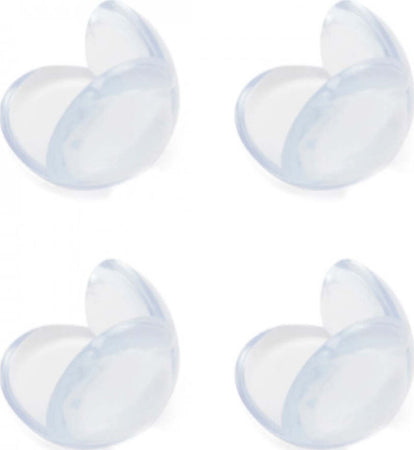 CONFEZIONE-DA-4-PEZZI---PARASPIGOLI-IN-SILICONE-ADESIVI-TRASPARENTI-Ø25MMx4MM-**