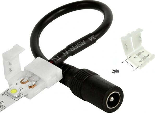 Connettore-A-Clip-8mm-2-Pin-Per-Strip-Led-12v-Con-Cavetto-Jack-Femmina-Da-2,5mm