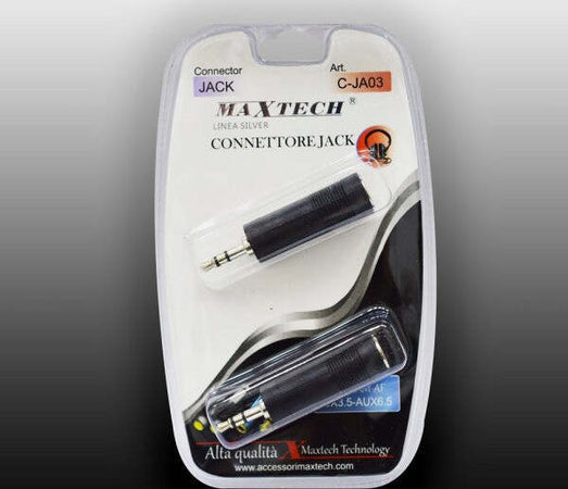 Connettore-Adattatore-Stereo-Jack-3.5mm-Maschio---Jack-6.5mm-Femmina-Maxtech-C-jac03