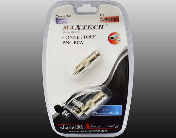 Connettore Adattatore Video Bnc Femmina Ad Rca Maschio Sorveglianza Maxtech C-bnc05 Elettronica e telefonia > Accessori Audio e Video > Adattatori Video Trade Shop italia - Napoli, Commerciovirtuoso.it