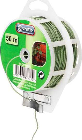 CONNEX---FILO-PER-GIARDINAGGIO-IN-FERRO-PLASTIFICATO-VERDE-SU-DISPENCER---50-MT.