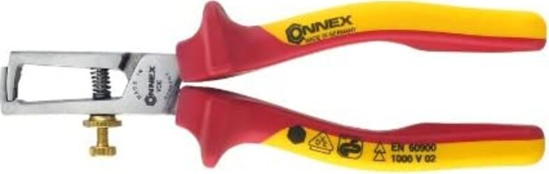 CONNEX---PINZE-SPELLAFILI-PER-ELETTRICISTI-ISOLATE-1000V---MANICI-BICOLORE-GIALLO/ROSSO