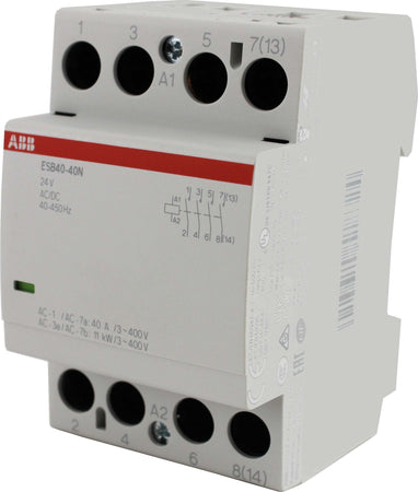 Contattore-modulare-4-vie-NO-40A-bobina-24-VDC-Abb