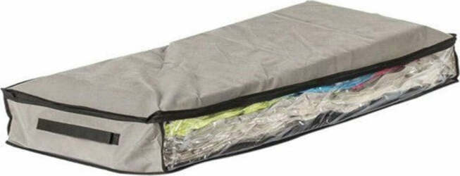 Contenitore-Salvaspazio-Sottoletto-Tessuto-Cambi-Stagione-Coperte-Vestiti-105x45cm