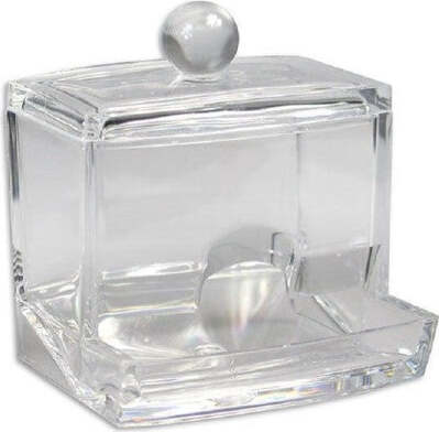 Contenitore-Trasparente-Dispenser-Cotton-Fioc-Ricaricabile-Coperchio-Organizer-10237
