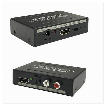 Convertitore Estrattore Hdmi Audio Video 4k Hdmi 2x Rca Toslink Maxtech Hd-hflr