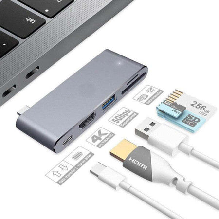 Convertitore-Hub-5in1-Type-c-Schede-Micro-Sd-Usb3.0-Hdmi-4k-Sd-Adattatore-Tpc-9826