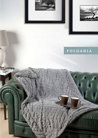 Coperta plaid acca24 folgaria in morbido pile + retro in sherpa