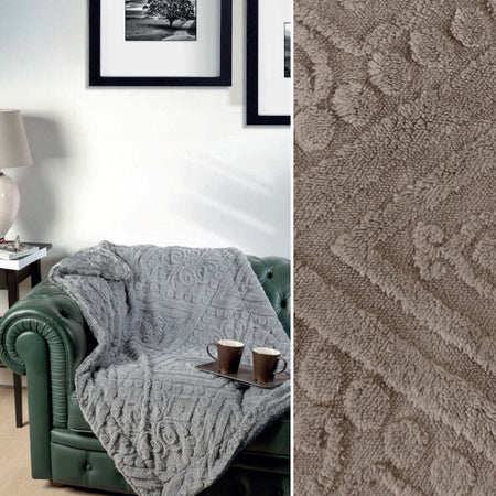 Coperta plaid acca24 folgaria in morbido pile + retro in sherpa