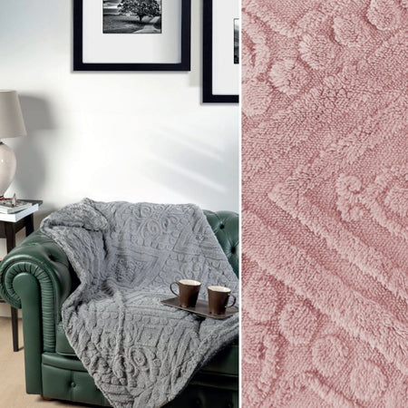 Coperta plaid acca24 folgaria in morbido pile + retro in sherpa