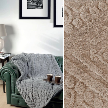 Coperta plaid acca24 folgaria in morbido pile + retro in sherpa