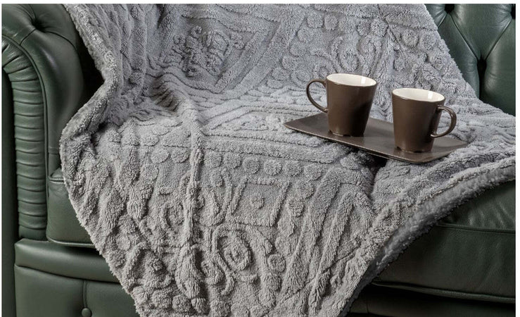 Coperta plaid acca24 folgaria in morbido pile + retro in sherpa