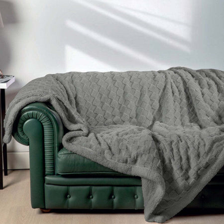 Coperta plaid acca24 ovindoli in morbido pile + retro in sherpa