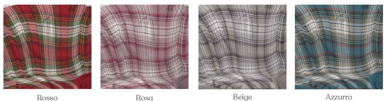 Coperta plaid acca24 tartan in morbido pile + retro in sherpa