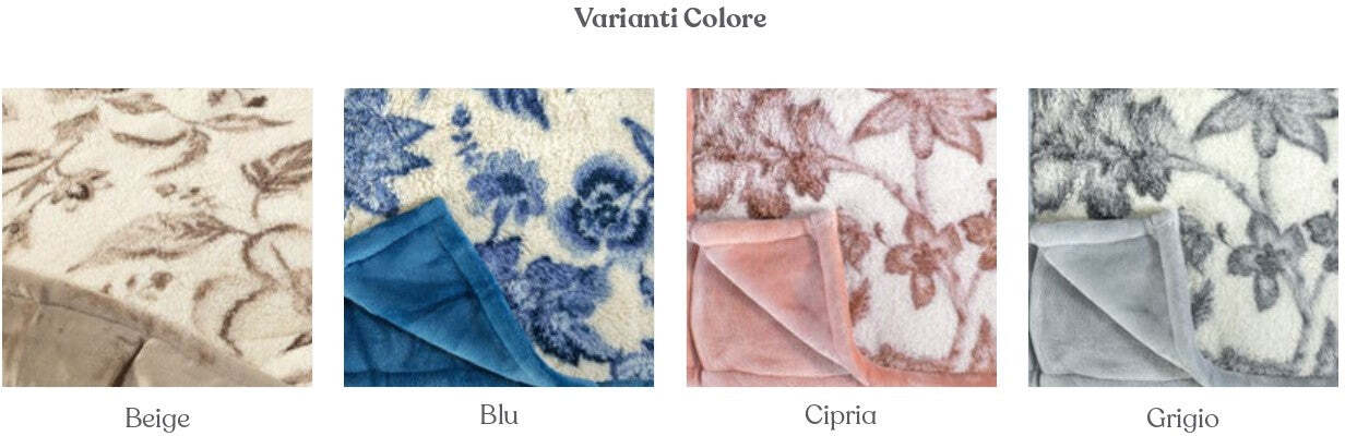 Coperta plaid canazei in morbido pile + retro in sherpa - Acca24