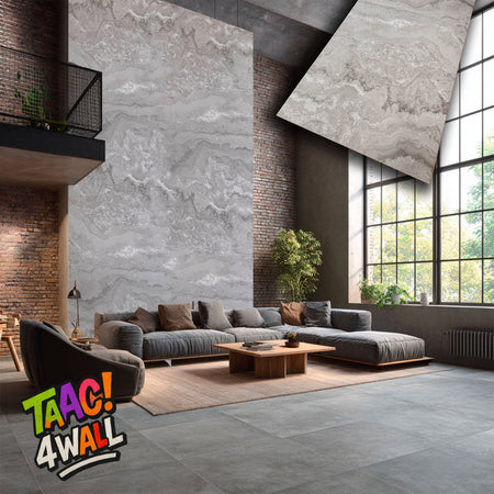 €16,99mq TAAC! 4WALL pacco da 5,76mq (4 pannelli) rivestimento a parete SPC Click 5x600x2400mm NEBULA