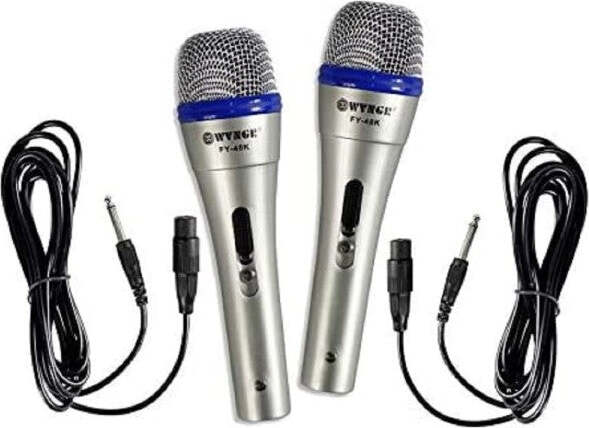 Coppia-2-Microfoni-Dinamici-Professionali-Fy-48k-Meeting-Conferenze-Karaoke-Cw505