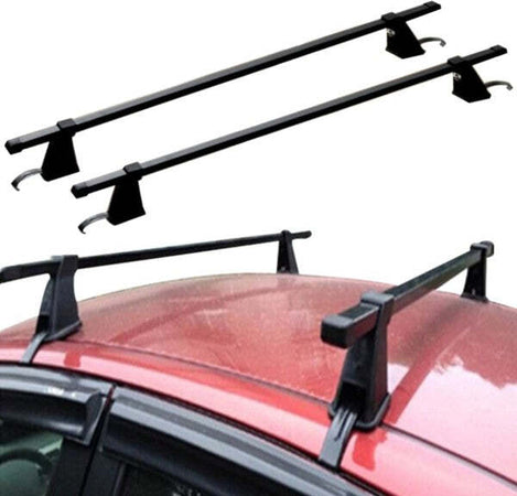 Coppia-Barre-Portatutto-Portapacchi-Per-Auto-Universali-In-Alluminio-Da-120-Cm