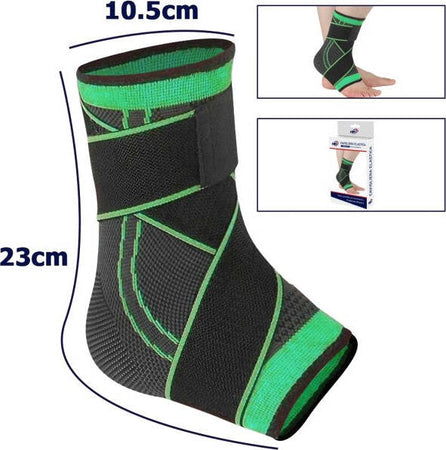 Coppia-Cavigliere-Supporto-Per-Caviglia-Anallergica-Elastica-Sport-Fitness-Verde