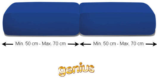 Coppia Copricuscino genius biancaluna vision adatto a cuscini separati da 50 Cm a 70 Cm