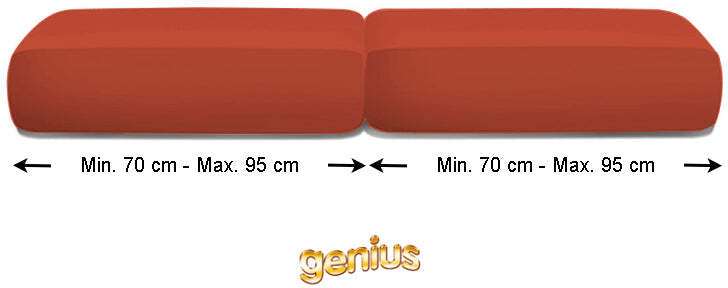 Coppia copricuscino maxi genius biancaluna vision adatto a cuscini separati da 70 Cm A 95 Cm