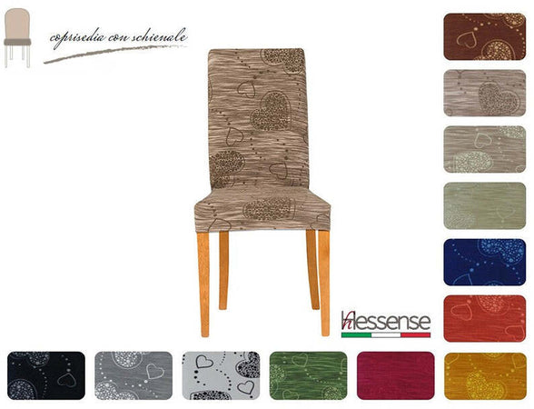 Coppia Coprisedia Con Schienale Elasticizzato Brio Hessense Linea Cuori