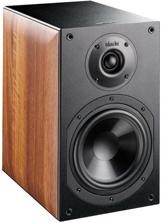 Coppia Diffusori Indiana Line Nota 260 Xl Vinile Noce - Design Da Scaffale A 2 Vie