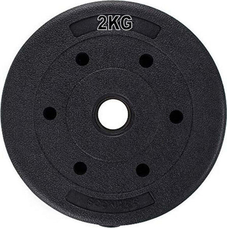 Coppia-Dischi-Dummbell-Pesi-Disco-Per-Bilanciere-Manubri-Da-2-Kg-Bodybuilding