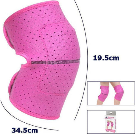 Coppia-Ginocchiera-Fascia-Tutore-Anallergica-Lavabile-Per-Bambine-Colore-Rosa-S