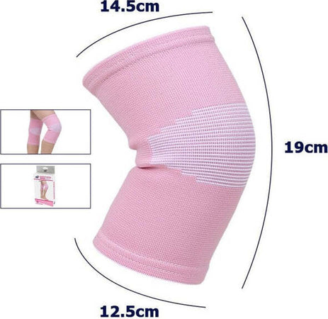 Coppia-Ginocchiere-Fascia-Elastica-Anallergica-Lavabile-Per-Bambini-Rosa-Tg.-M