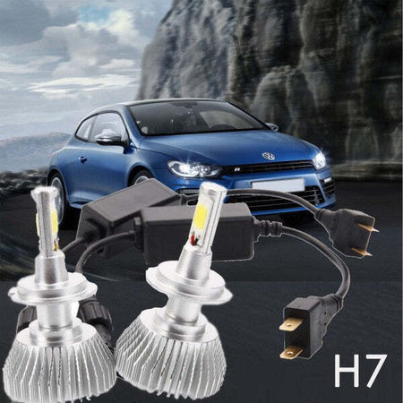 Coppia-Lampade-A-Led-Cree-Full-H7-Per-Auto-2800-Lumen-6000k-Digitale-12v-24v-30w