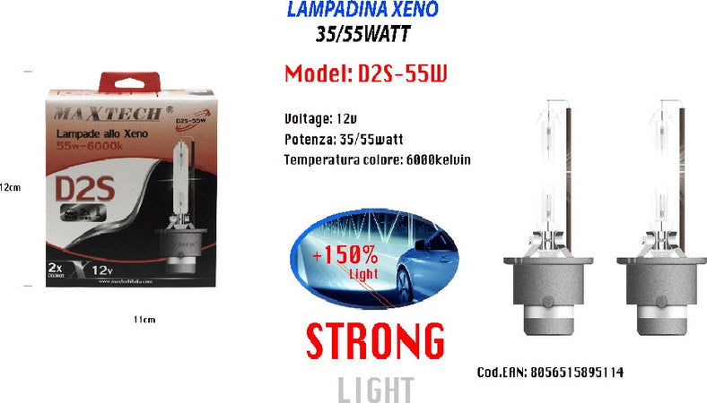 Coppia Lampade D2s 35w Bulbi Xenon Ricambio 6000k Xeno Auto Fari Maxtech D2s-35w Auto e Moto/Parti per auto/Luci lampadine e indicatori/Lampadine/Lampadine per esterno Trade Shop italia - Napoli, Commerciovirtuoso.it